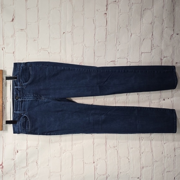 NYDJ Sheri Slim Jeans Style# MDNM2034 Lift Tuck Dark Denim Rinse Wash Size 8 - Picture 1 of 15